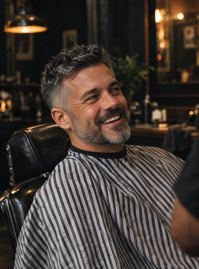 Daniel, a regular, in the chair