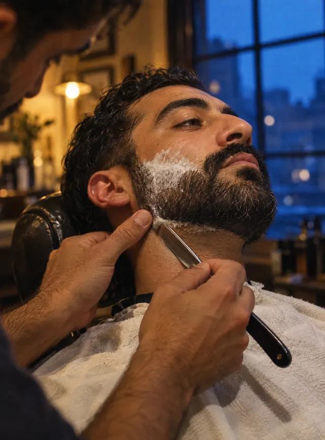 Omar, a regular, in the chair