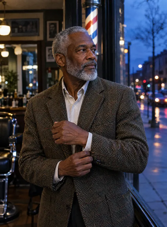 Gerald, a regular, in the chair